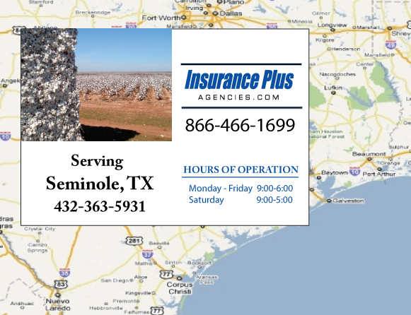 Insurance Plus Agencies of Texas (432)363-5931 is your Texas Fair Plan Association Agent in Seminole, Texas.