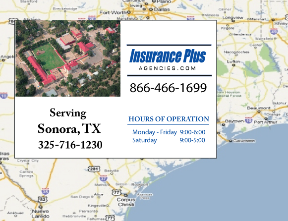 Insurance Plus Agencies of Texas (325)716-1230 is your Progressive SR-22 Insurance Agent in Sonora, Texas.
