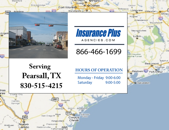 Insurance Plus Agencies of Texas (830)515-4215 is your Mexico Auto Insurance Agent in Pearsall, Texas.