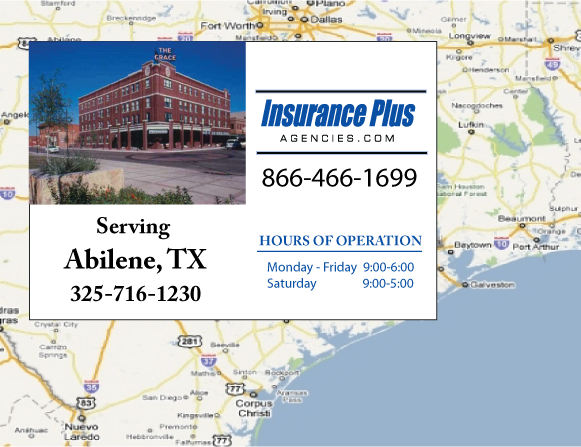 Insurance Plus Agencies of Texas (325)716-1230 is your Commercial Liability Insurance Agency serving Abilene, Texas.