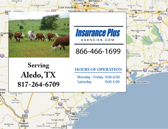 Insurance Plus Agencies of Texas (817)264-6709 is your Car Liability Insurance Agent in Aledo, Texas.
