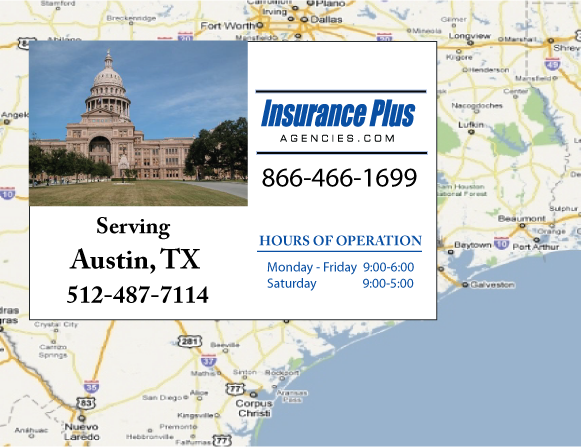 Insurance Plus Agencies (512)487-7114 is your Progressive Insurance Agent serving Austin, Texas.