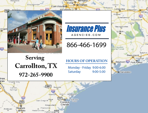 Insurance Plus Agencies (927)265-9900 is your local Progressive Commercial Auto agent in Carrollton, TX.