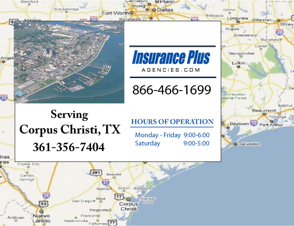 Las Agencias de Insurance Plus de Texas (361)356-7404 son su Agente de Aseguranza de Responsabilidad Civil para Daños a Terceros para Carros en Corpus Christi, Texas.