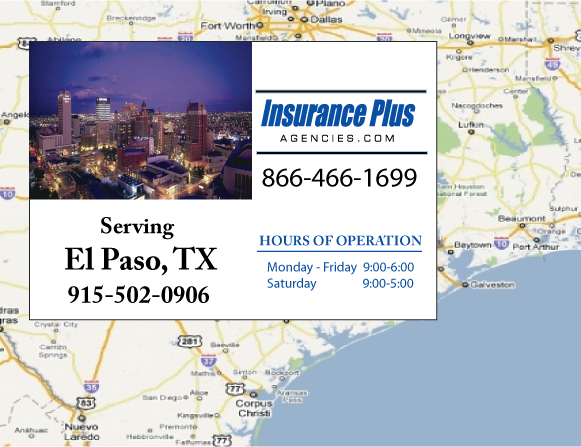 Insurance Plus Agencies of Texas (915)502-0906 is your Progressive SR-22 Insurance Agent in El Paso, Texas.