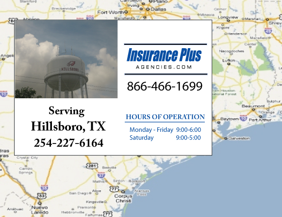 Insurance Plus Agencies of Texas (254)227-6164 is your Texas Fair Plan Association Agent in Hillsboro, Texas.