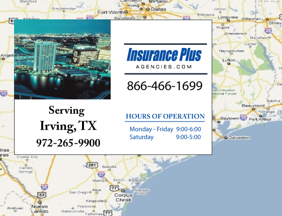 Insurance Plus Agencies of Texas (972)265-9900 is your Progressive Car Insurance Agent in Irving, Texas.