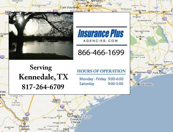 Insurance Plus Agencies of Texas (817) 264-6709 is your Progressive Insurance Quote Phone Number in Kennedale, TX.