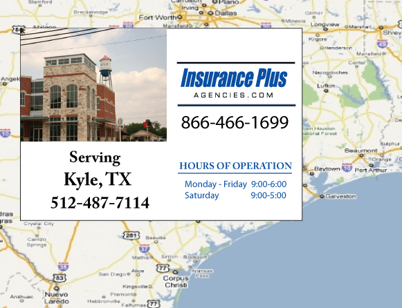 Insurance Plus Agencies (512) 487- 7114 is your local Progressive office in Kyle, TX
