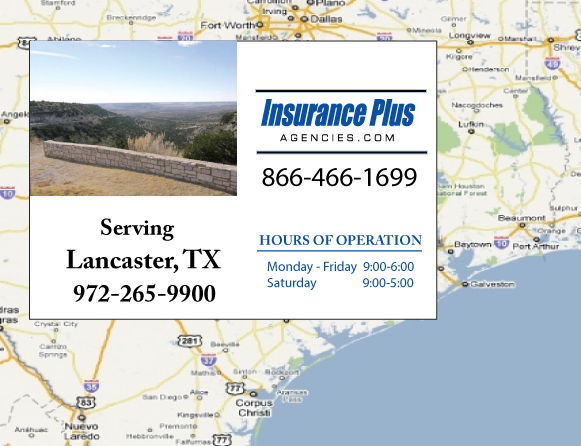 Insurance Plus Agencies (972) 265-9900 is your local Progressive office in Lancaster, TX.