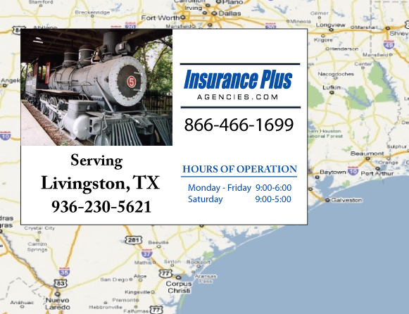 Insurance Plus Agencies of Texas (936) 230-5621 is your local Homeowner & Renter Insurance Agent in Livingston, Texas.