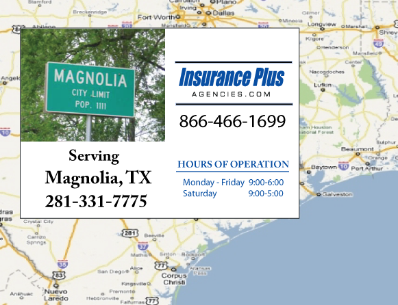 Insurance Plus Agencies (281)331-7775 is your local Progressive office in Magnolia, TX.