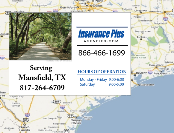 Insurance Plus Agencies of Texas (817)264-6709 is your Progressive SR-22 Insurance Agent in Mansfield, Texas. 