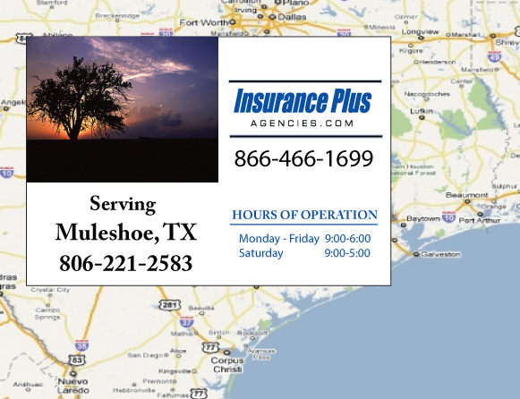Insurance Plus Agencies of Texas (806) 221-2583 is your Salvage Or Rebuilt Title Insurance Agent in Muleshoe, TX.