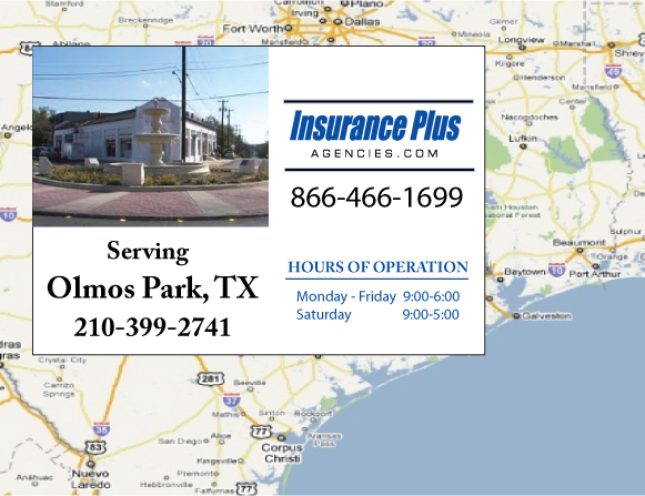 Insurance Plus Agencies (210) 399-2741 is your local Progressive office in Olmos Park, TX.