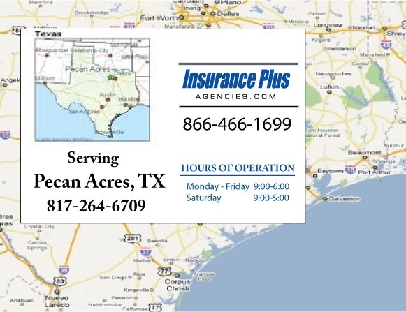 Insurance Plus Agencies (817) 264-6709 is your local Progressive office in Pecan Acres, TX.