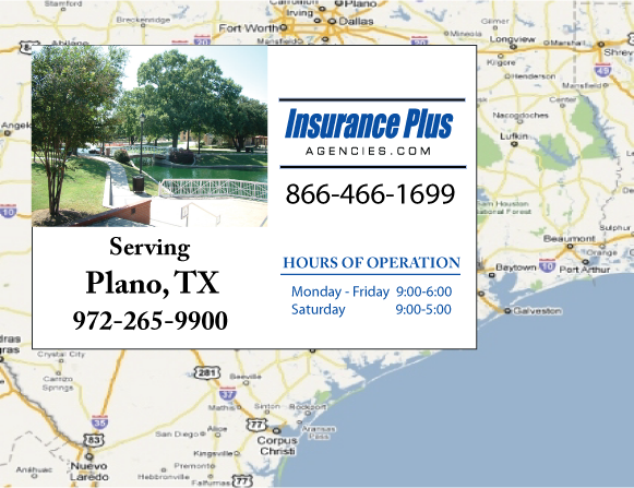 Insurance Plus Agencies of Texas (972) 265-9900 is your Suspended Drivers License Insurance Agent in Plano, Texas.