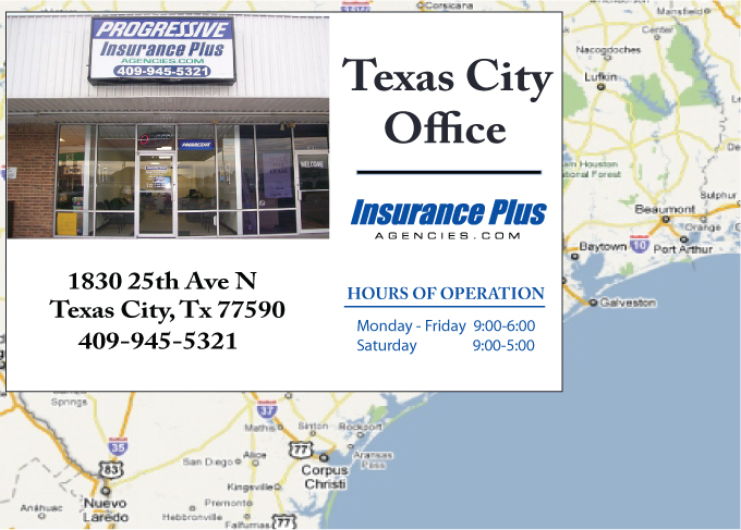 Insurance Plus Agencies of Texas (409)945-5321 is your Progressive Boat, Jet Ski, ATV, Motor Coach, & R.V. Insurance Agent in Texas City, Texas.