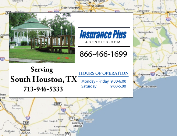 Insurance Plus Agencies of Texas (713)946-5333 is your Commercial Liability Insurance Agency serving South Houston, Texas. Call our dedicated agents anytime for a Quote. We are here for you 24/7 to find the Texas Insurance that's right for you.