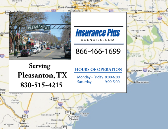 Insurance Plus Agencies of Texas (830)515-4215 is your Commercial Liability Insurance Agency serving Pleasanton, Texas.