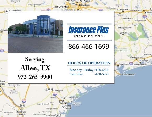 Insurance Plus Agencies of Texas (972) 265-9900  is your local Progressive Commercial Auto Agent in Allen, Texas.