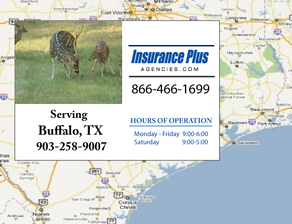 Insurance Plus Agencies of Texas (903)258-9007 is your Progressive Car Insurance Agent in Buffalo, Texas. 