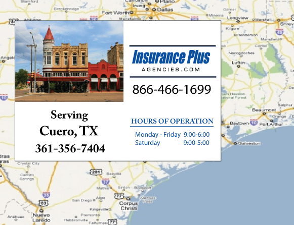 Insurance Plus Agencies (361) 356-7404 is your local Progressive office in Cuero, TX.