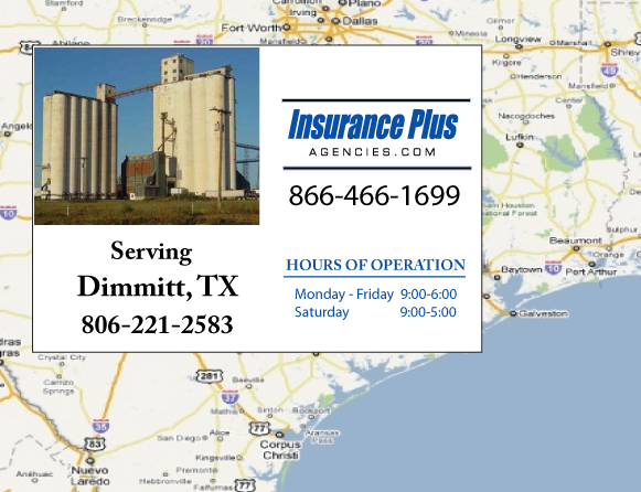 Insurance Plus Agencies (806) 221-2583 is your local Progressive office in Dimmitt, TX.