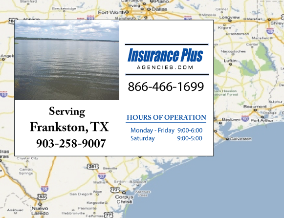 Insurance Plus Agencies (903)258-9007 is your local Progressive office in Frankston, TX.