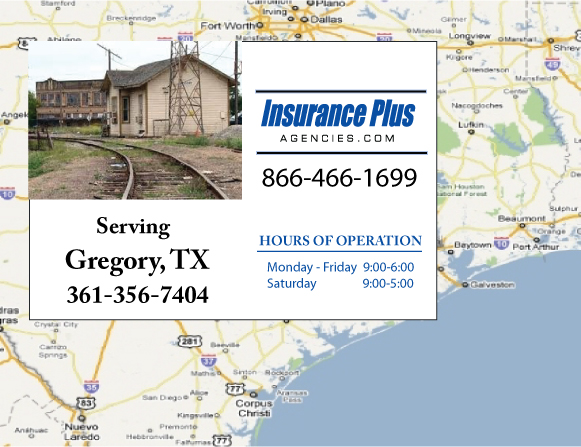 Insurance Plus Agencies (361) 356-7404 is your local Progressive office in Gregory, TX.