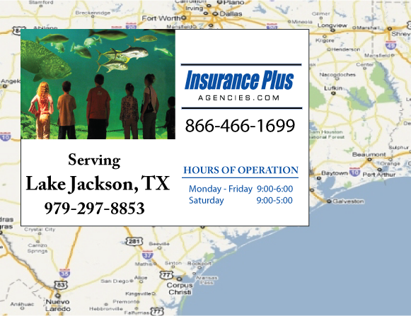 Las Agencias de Insurance Plus de Texas (979)297-8853 son su Agente de Aseguranza de Responsabilidad Civil para Daños a Terceros para Carros en Lake Jackson, Texas