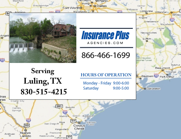 Insurance Plus Agencies of Texas (830) 515-4215 is your local Homeowner & Renter Insurance Agent in Luling, Texas.