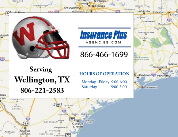 Insurance Plus Agencies (806) 221-2583 is your local Progressive office in Wellington, TX.